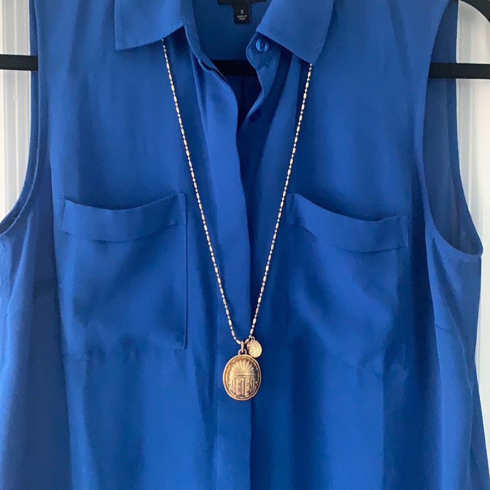 Gold tone scarab pendant